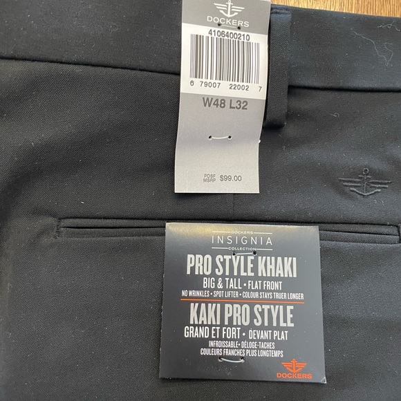 Dockers Khakis Pant NEW - 48x32 black - Picture 4 of 8